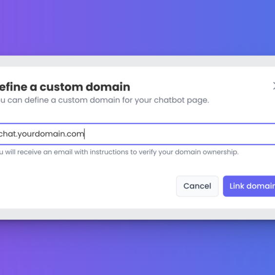 How do you link your stand-alone chatbot page to your domain?