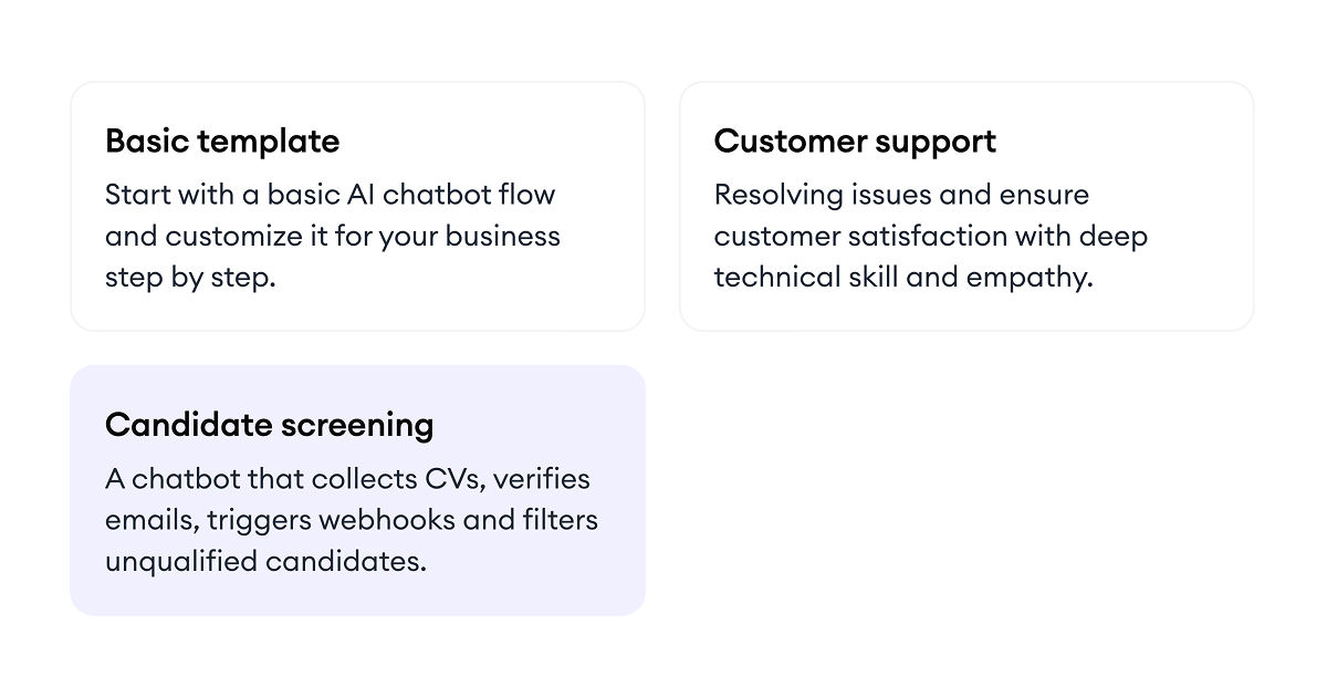 Choose the Candidate Screening template
